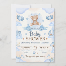 Tiny Blessing Baby Shower Elegant Design 招待状
