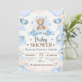 Tiny Blessing Baby Shower Elegant Design 招待状 (スタンド正面)
