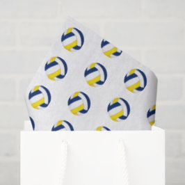 tiny blue gold volleyballs pattern 薄葉紙