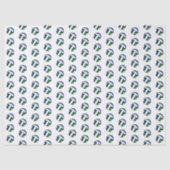 tiny blue green volleyballs pattern 薄葉紙 (正面)