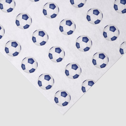 tiny blue white soccer balls pattern 薄葉紙 (詳細)