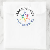 Tiny Bubbles サークルステッカー ラウンドシール (バッグ)