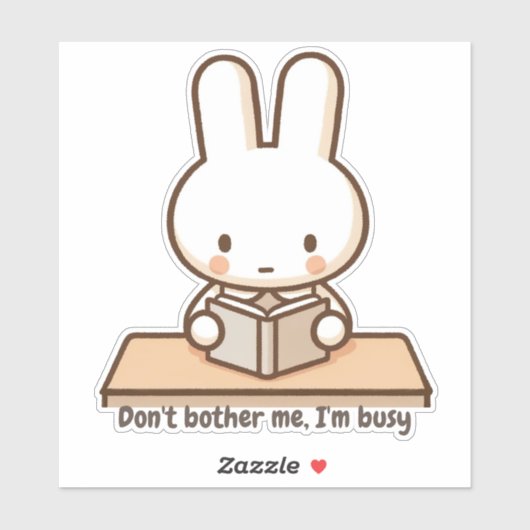 Tiny bunny study Vinyl Sticker シール (シート)