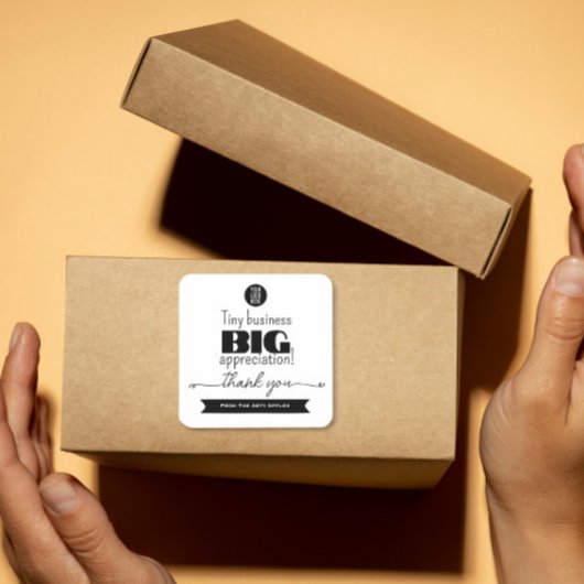 Tiny Business Big Appreciation packaging Logo スクエアシール