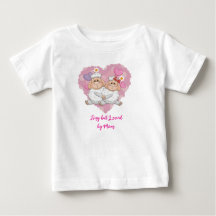 Tiny but Loved by Mom ベビーTシャツ