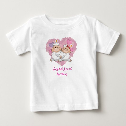 Tiny but Loved by Mom ベビーTシャツ (正面)