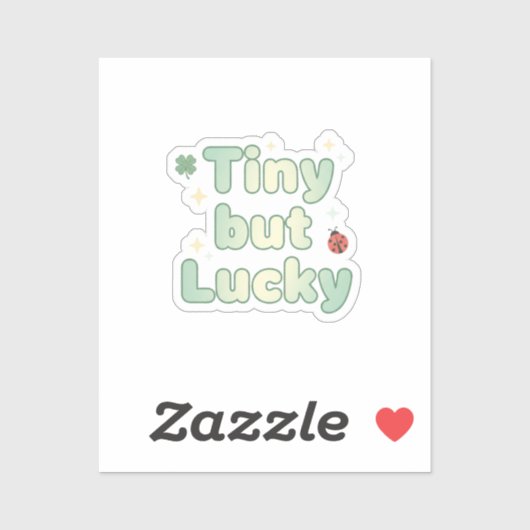 Tiny But Lucky Cute Baby Font St Patrick's Day シール (シート)