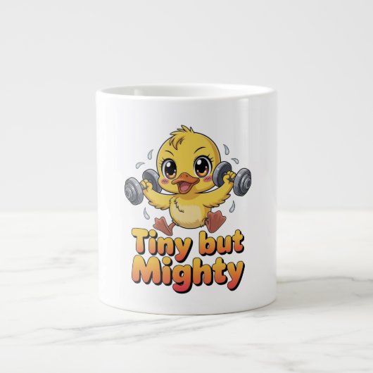 TINY BUT MIGHTY ジャンボコーヒーマグカップ (正面)