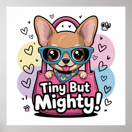 Tiny but Mighty チワワ ポスター＆プリント ポスター (正面)