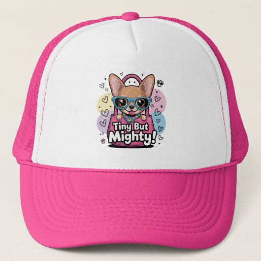 Tiny but Mighty Chihuahua レディースパーカー＆スウェット キャップ (正面)