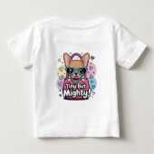 Tiny but Mighty Chihuahua  Keychains & Lanyards ベビーTシャツ (裏面)