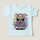 Tiny but Mighty Chihuahua  Toddler Tops & T-Shirts (デザイン正面)