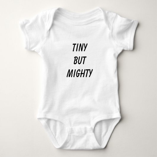 Tiny But Mighty Cute Funny Baby Bodysuit ベビーボディスーツ (正面)