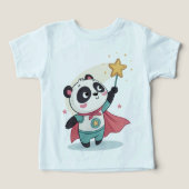Tiny but Mighty – Superhero Panda Holding a Star (デザイン正面)