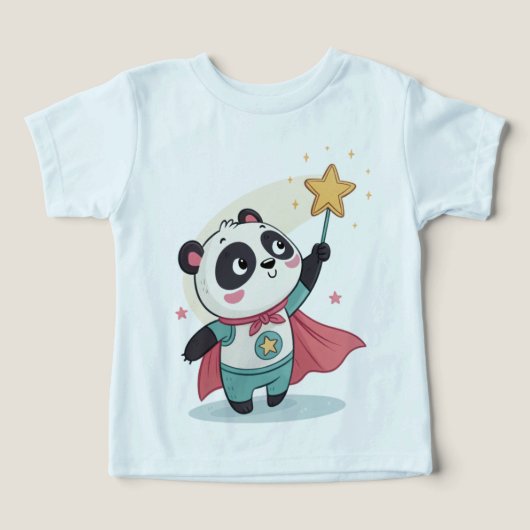 Tiny but Mighty – Superhero Panda Holding a Star (デザイン正面)