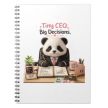 Tiny CEO Big Decisions 面白い赤ちゃんパンダノート