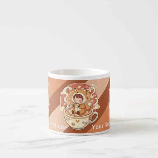 Tiny Chibi Fox Milk Mug for Kids エスプレッソカップ (正面)