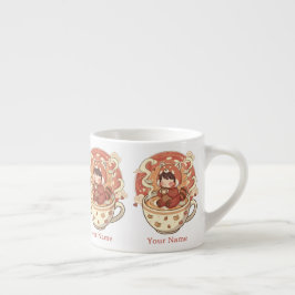 Tiny Chibi Red Panda Milk Mug for Kids エスプレッソカップ