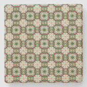 Tiny Christmas Bells Pattern ストーンコースター (正面)