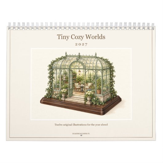 Tiny Cozy Worlds 2027 ミニチュアアート カレンダー (カバー)