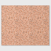 Tiny cute pink red brown cream pattern ラッピングペーパー (フラット)