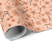Tiny cute pink red brown cream pattern ラッピングペーパー (ロールコーナー)