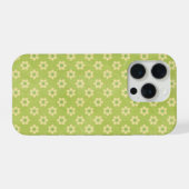 Tiny Daisies,  happy faces in lime greenPhone Case iPhoneケース (裏面横)