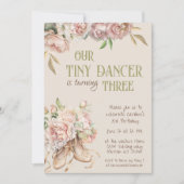 Tiny Dancer バレエ 3歳の誕生日 招待状 (正面)