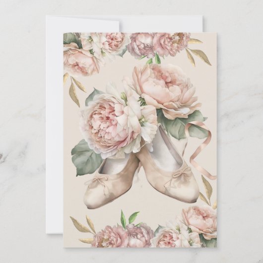 Tiny Dancer バレエ 3歳の誕生日 招待状 (裏面)