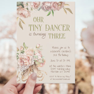 Tiny Dancer バレエ 3歳の誕生日 招待状