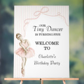 Tiny Dancer バレリーナ ピンクの女の子の誕生日 アクリルサイン (ニュートラル)