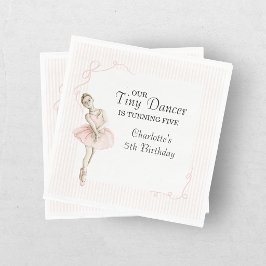 Tiny Dancer バレリーナ ピンクの女の子の誕生日 スタンダードランチョンナプキン