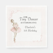 Tiny Dancer バレリーナ ピンクの女の子の誕生日 スタンダードランチョンナプキン (正面)