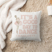 Tiny Dancer バレリーナ ピンク ブラッシュ 女の子の誕生日 クッション (ブランケット)