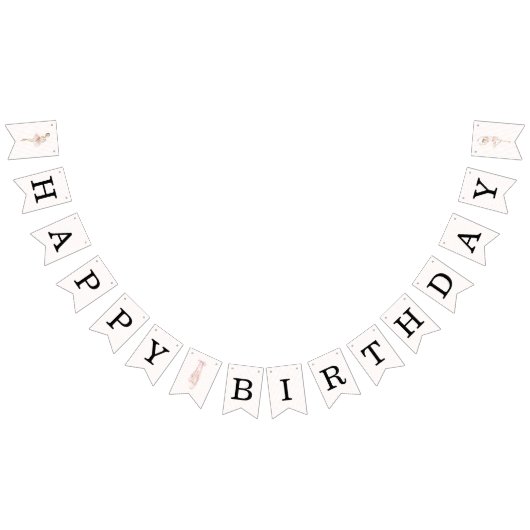Tiny Dancer バレリーナ ピンク 女の子 誕生日 バンティングフラッグ (全)