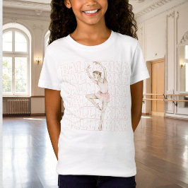 Tiny Dancer バレリーナ ピンク 女の子 誕生日 Tシャツ