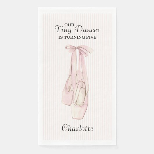 Tiny Dancer Ballerina Pink Girls Birthday (正面)