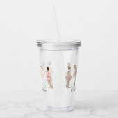Tiny Dancer Ballerina Pink Girls Birthday アクリルタンブラー (左)