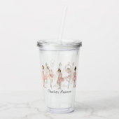 Tiny Dancer Ballerina Pink Girls Birthday アクリルタンブラー (裏面)