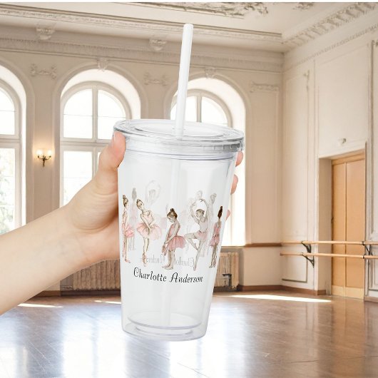 Tiny Dancer Ballerina Pink Girls Birthday アクリルタンブラー