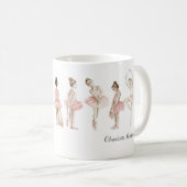 Tiny Dancer Ballerina Pink Girls Birthday コーヒーマグカップ (正面右)