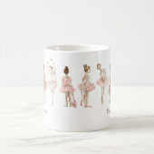 Tiny Dancer Ballerina Pink Girls Birthday コーヒーマグカップ (中央)