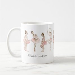Tiny Dancer Ballerina Pink Girls Birthday コーヒーマグカップ