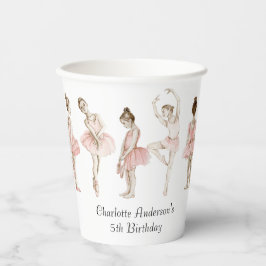 Tiny Dancer Ballerina Pink Girls Birthday 紙コップ