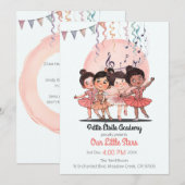 Tiny Dancers発表会のお誘い - オーダーメイドスタジオ 招待状 (正面/裏面)