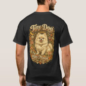 Tiny Dog Big Magic レトロポメラニアン Tシャツ (裏面)