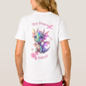 Tiny Dragon, Big Attitude – かわいいベビードラゴン Tシャツ (裏面)
