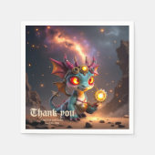 Tiny Dragon, Big Time Energy – The Ember Clockling スタンダードカクテルナプキン (正面)