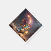 Tiny Dragon, Big Time Energy – The Ember Clockling スタンダードカクテルナプキン (角)