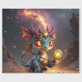 Tiny Dragon, Big Time Energy – The Ember Clockling ラッピングペーパー (フラット)